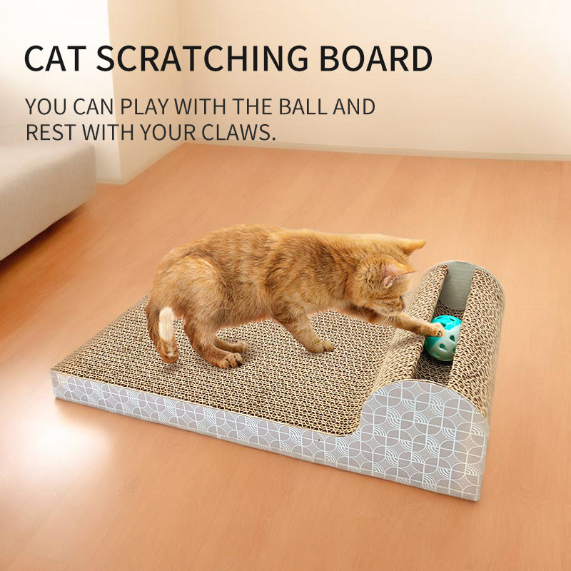 KFX-8364093 Large Corrugated Paper Cat Scratch Board - Durable and Stylish Claw Toy