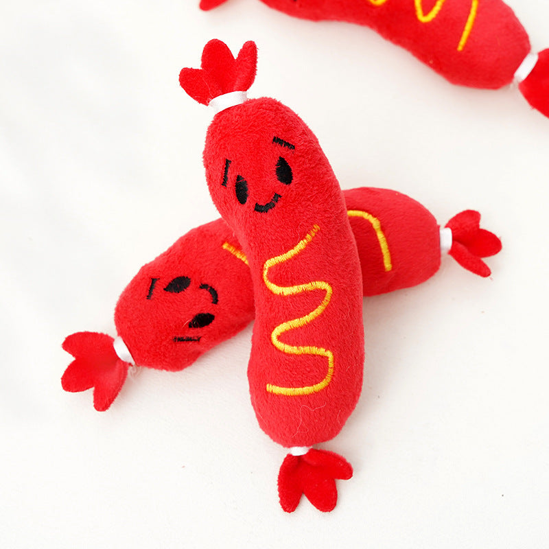 KFX-8365245 Bite-Resistant Plush Dog Toy with Sound for Stress Relief