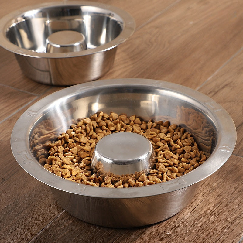 KFX-8368573 Stainless Steel Pet Slow Food Bowl for Cats - Multiple Sizes Available