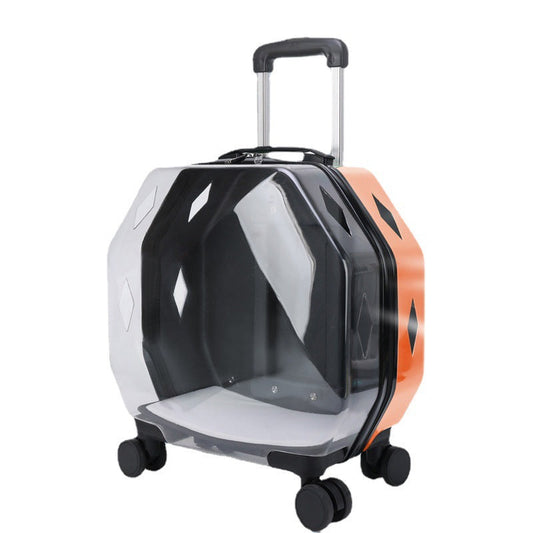 KFX-8368829 Translucent Cartoon Pet Backpack with Ventilation for Dogs and Cats - 10kg Capacity