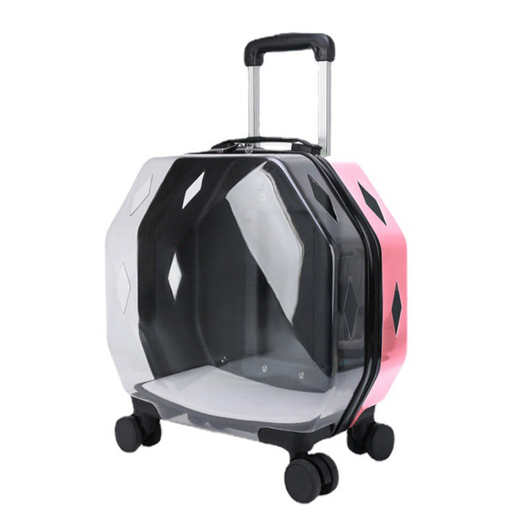 KFX-8368829 Translucent Cartoon Pet Backpack with Ventilation for Dogs and Cats - 10kg Capacity