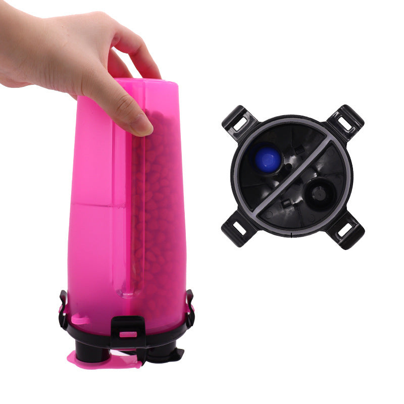 KFX-8369853 Portable 2-in-1 Dog Water and Food Cup - Outdoor Drinking Bottle for Pets, 350ml Capacity