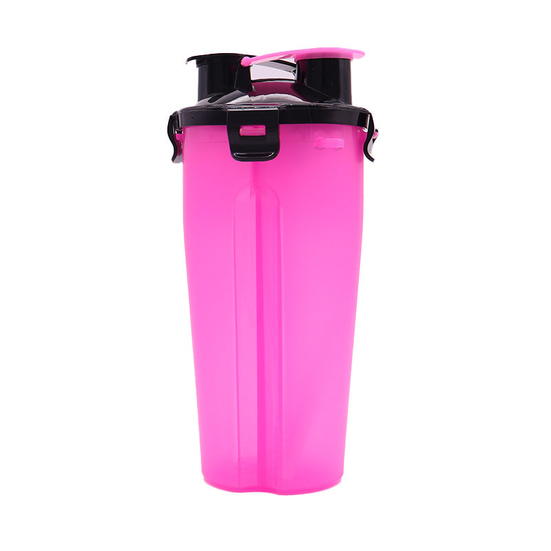KFX-8369853 Portable 2-in-1 Dog Water and Food Cup - Outdoor Drinking Bottle for Pets, 350ml Capacity