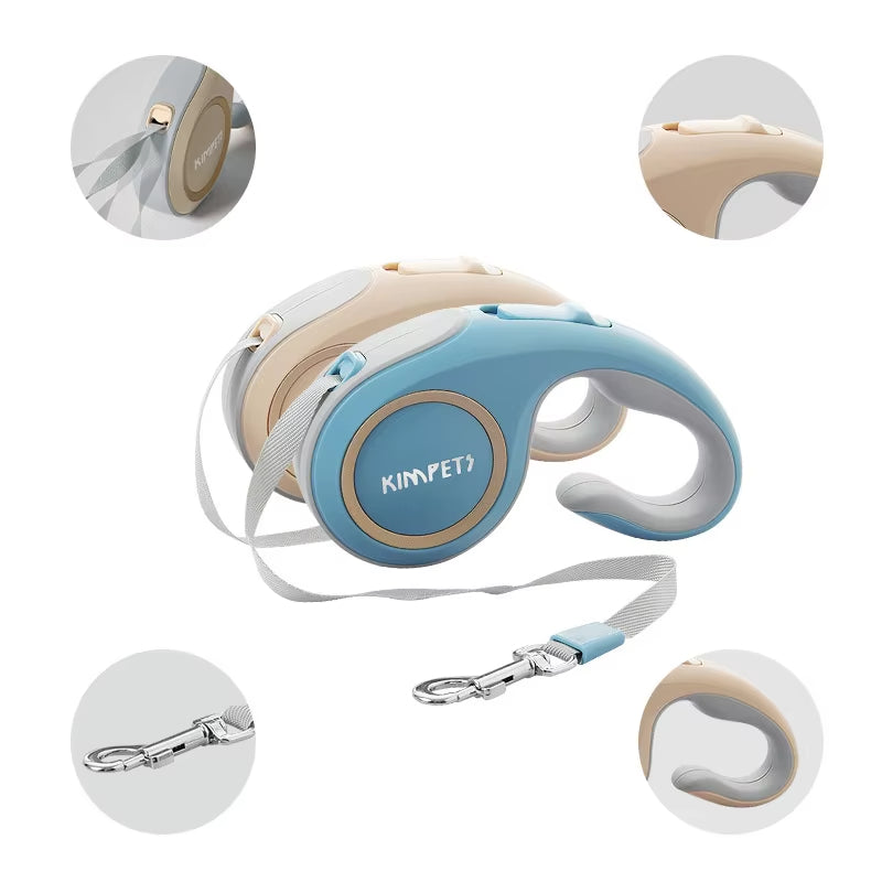 KFX-8372157 Automatic Telescopic Pet Leash for Dogs and Cats, 3m High-Tensile Webbing with Ergonomic Grip