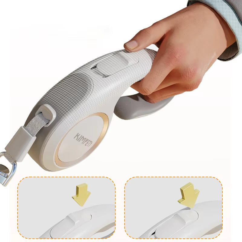 KFX-8372157 Automatic Telescopic Pet Leash for Dogs and Cats, 3m High-Tensile Webbing with Ergonomic Grip