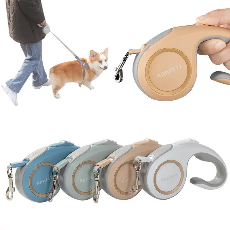 KFX-8372157 Automatic Telescopic Pet Leash for Dogs and Cats, 3m High-Tensile Webbing with Ergonomic Grip