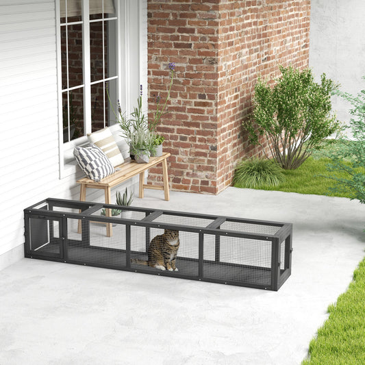 KFX-8372413 Extendable Cat Tunnel with Weather Protection for Outdoor Play and Relaxation