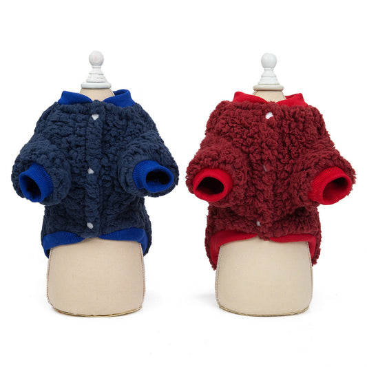 KFX-8372925 Stylish Velvet Coat for Pets - Autumn & Winter - Available in Various Colors and Sizes