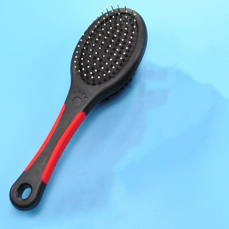 KFX-8373949 Double-Sided Pet Hair Brush with Steel Needle Comb for Gentle Grooming