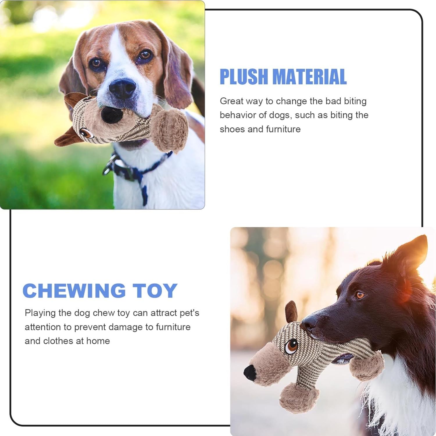 KFX-8375613 Large Plush Dog Squeaky Toy for Interactive Chewing Fun and Bonding - Ideal for Medium to Large Dogs