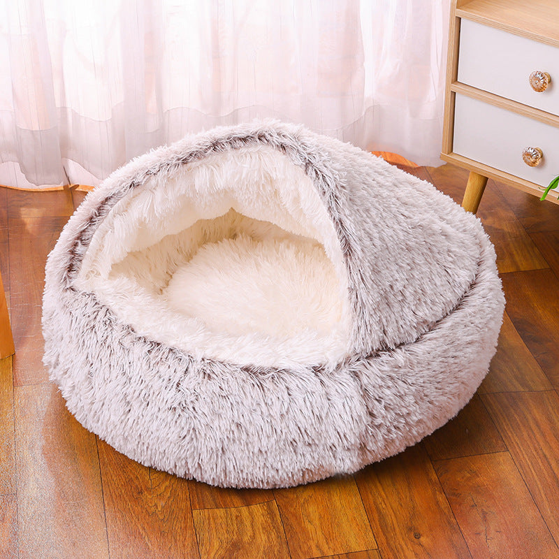 KFX-8376381 Waterproof Semi-Enclosed Dog Kennel with Plush Interior and Multiple Color Options