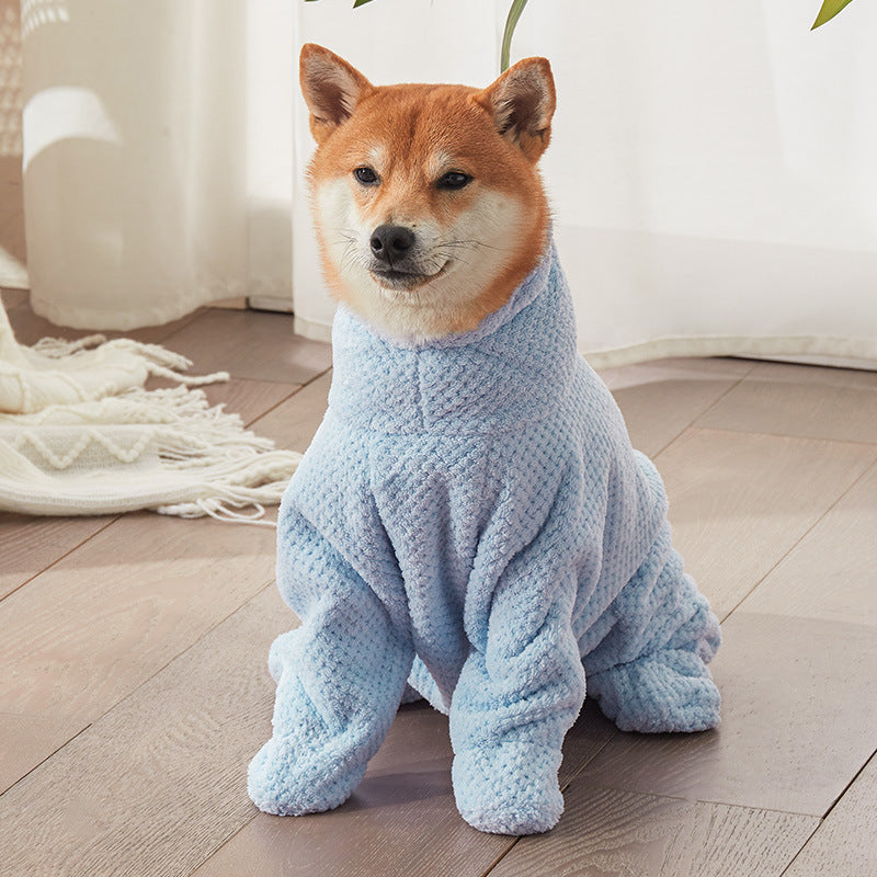 KFX-8377789 Quick-Drying Absorbent Cotton Towel for Pets - Multiple Sizes Available