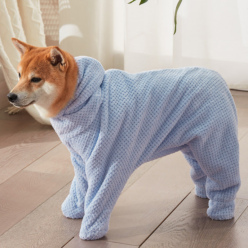 KFX-8377789 Quick-Drying Absorbent Cotton Towel for Pets - Multiple Sizes Available