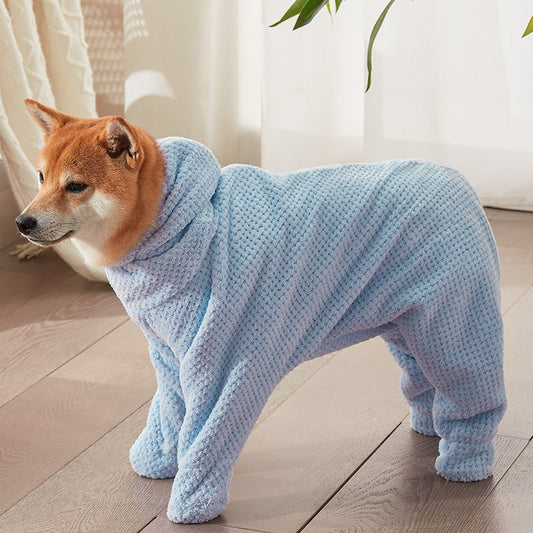 KFX-8377789 Quick-Drying Absorbent Cotton Towel for Pets - Multiple Sizes Available