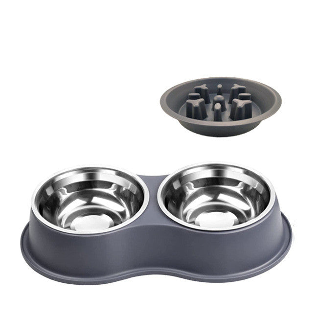 KFX-8378301 Pet Slow Feeder Bowl with Removable Stainless Steel Insert for Dogs and Cats - Multiple Colors Available