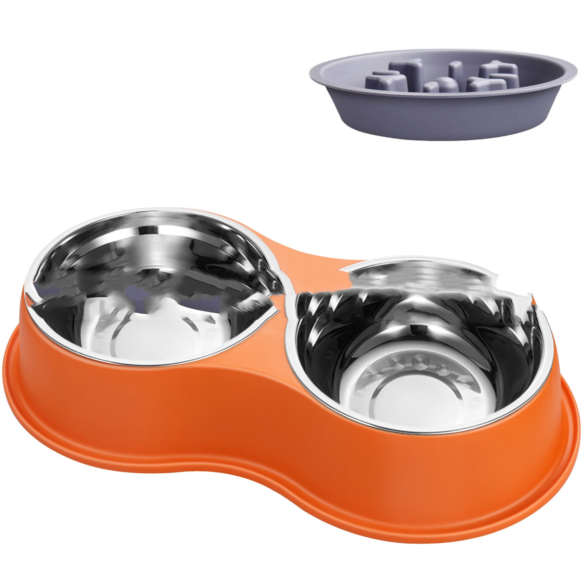 KFX-8378301 Pet Slow Feeder Bowl with Removable Stainless Steel Insert for Dogs and Cats - Multiple Colors Available