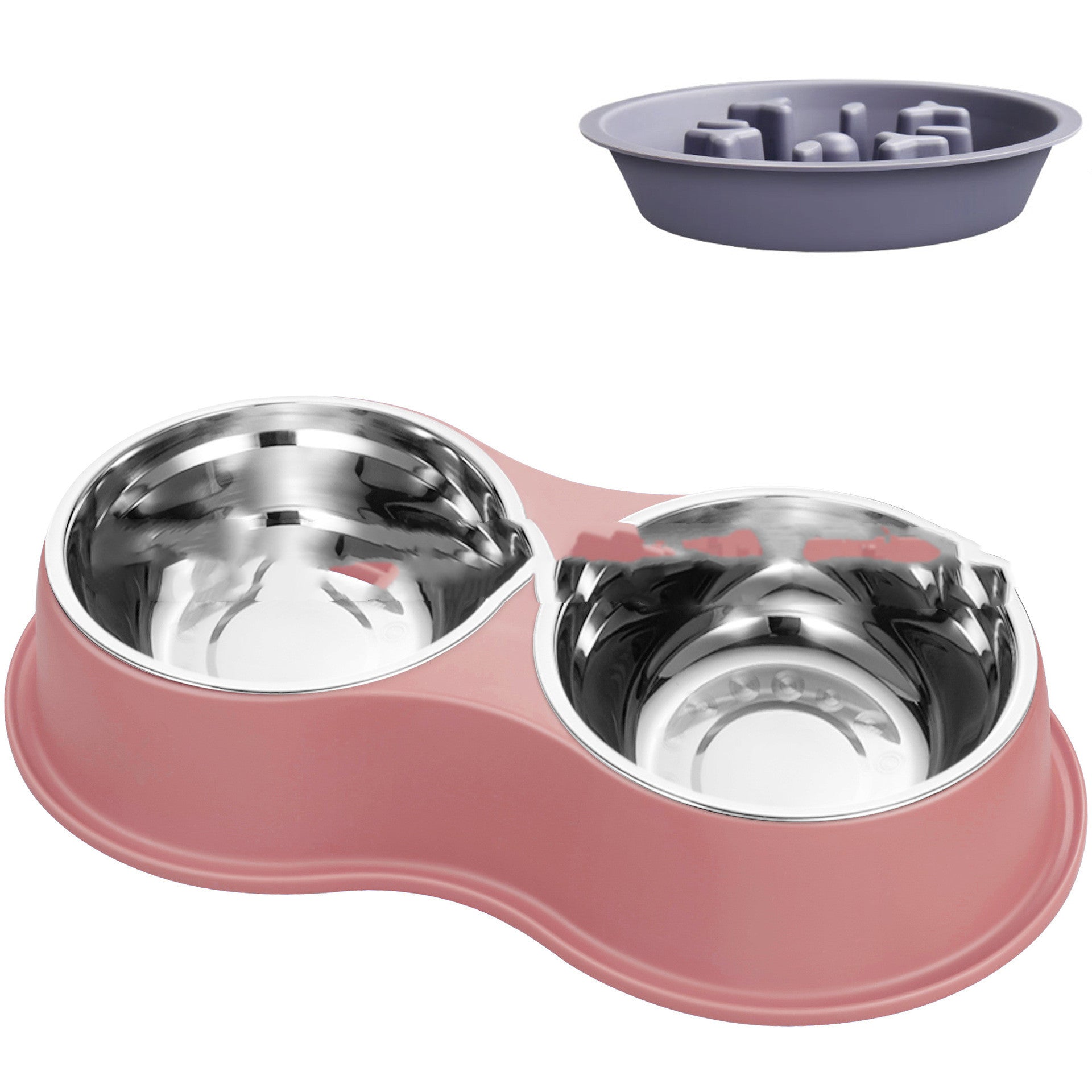 KFX-8378301 Pet Slow Feeder Bowl with Removable Stainless Steel Insert for Dogs and Cats - Multiple Colors Available