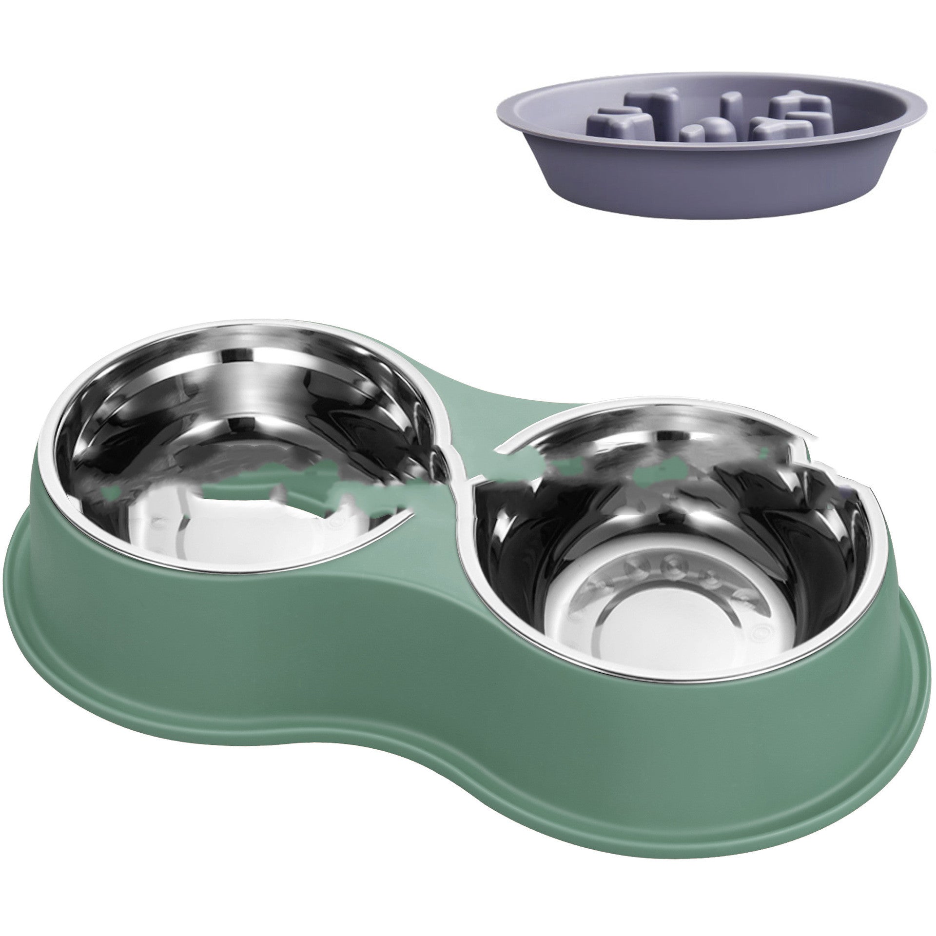 KFX-8378301 Pet Slow Feeder Bowl with Removable Stainless Steel Insert for Dogs and Cats - Multiple Colors Available