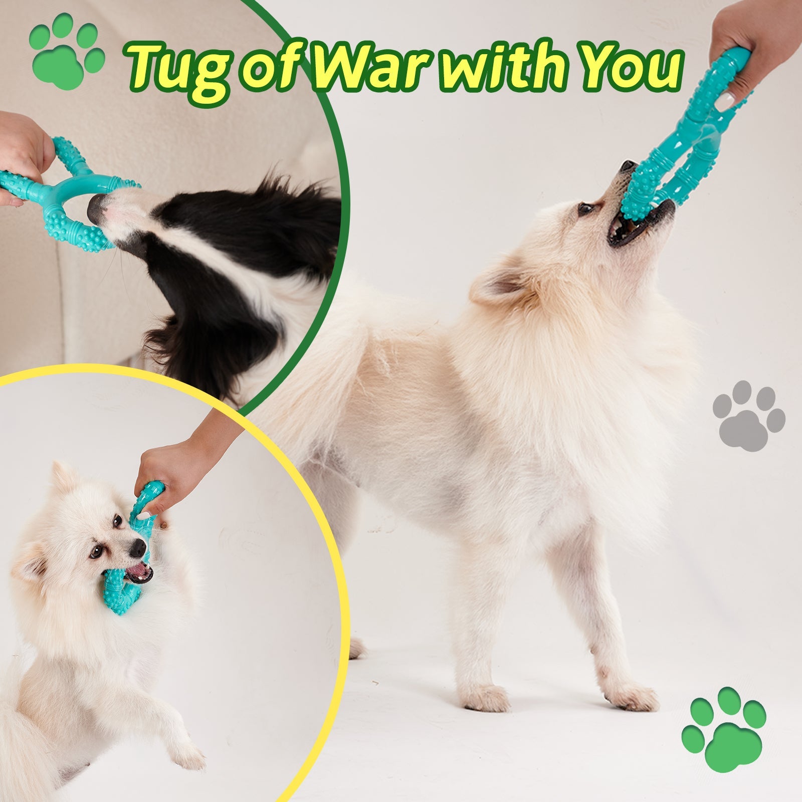 KFX-8379581 Interactive Dog Chewing Toy with Teeth Grinding Function and Pull Ring Design
