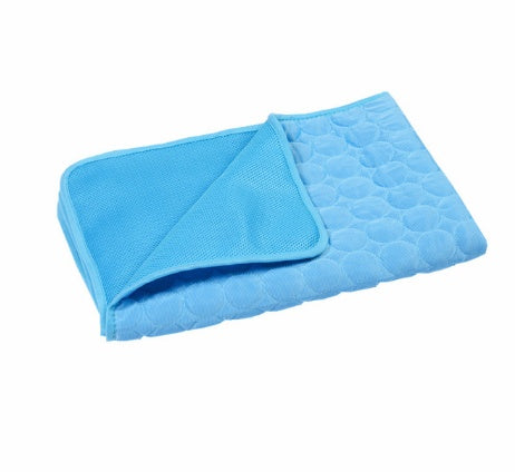 KFX-8379965 Cooling Pet Sleeping Mat Made of Ice Silk and Mesh for Hot Weather