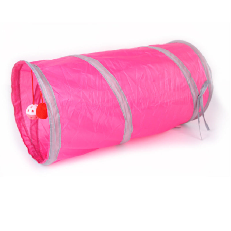 KFX-8383165 Collapsible Cat Tunnel with Interactive Balls for Play and Rest