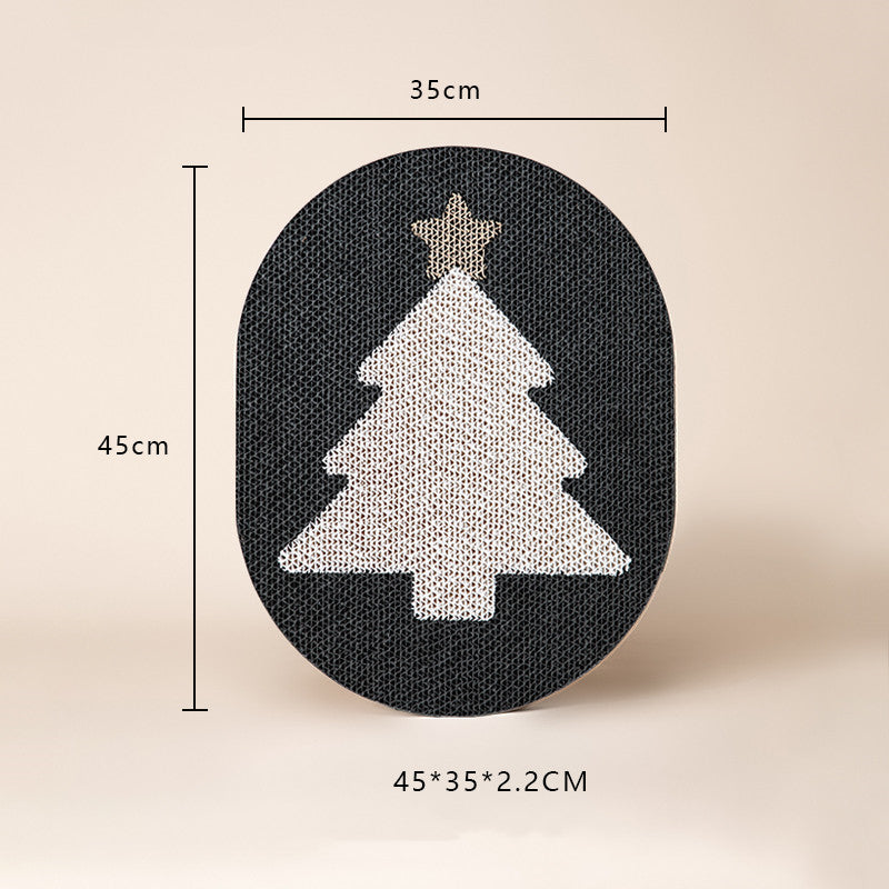 KFX-8384061 Christmas Cat Scratch Board with Various Designs and Mouse Toy