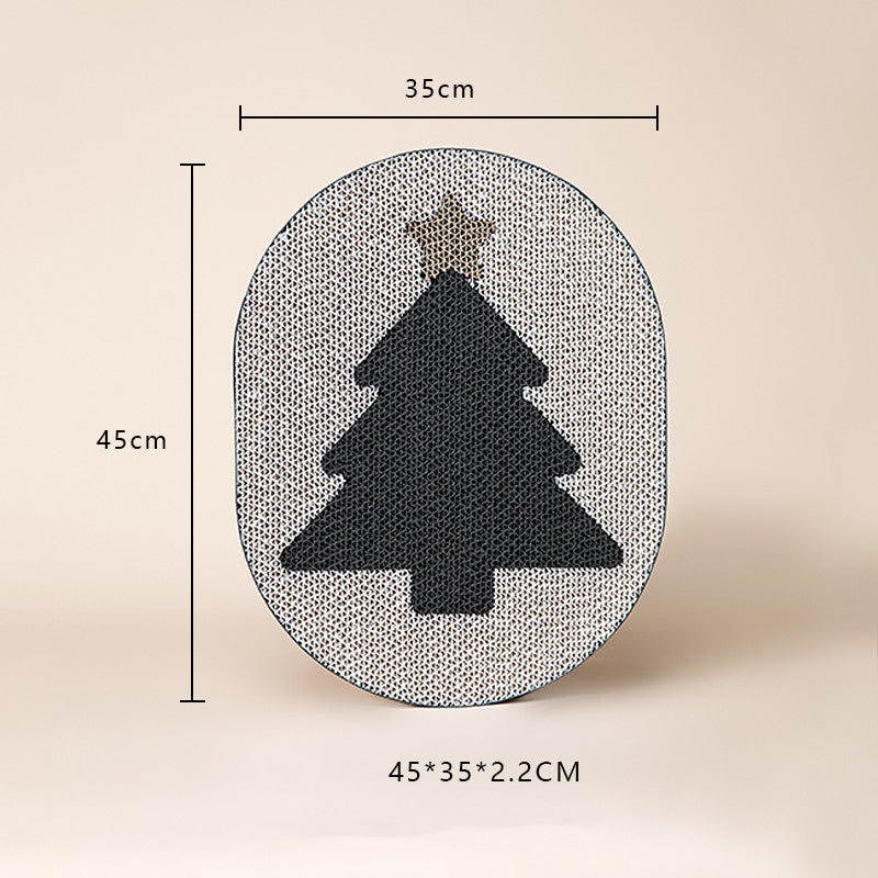 KFX-8384061 Christmas Cat Scratch Board with Various Designs and Mouse Toy