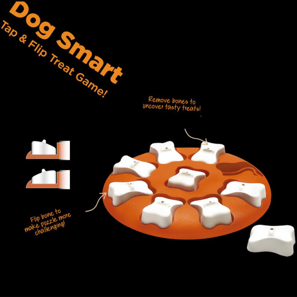 KFX-8384701 Interactive Dog Puzzle Feeder Toy for Puppies and Medium Dogs - Snack Dispenser with 9 Compartment Game