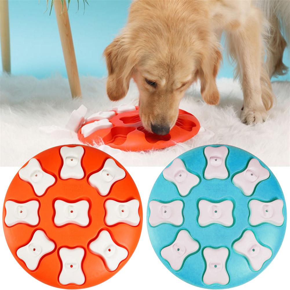 KFX-8384701 Interactive Dog Puzzle Feeder Toy for Puppies and Medium Dogs - Snack Dispenser with 9 Compartment Game