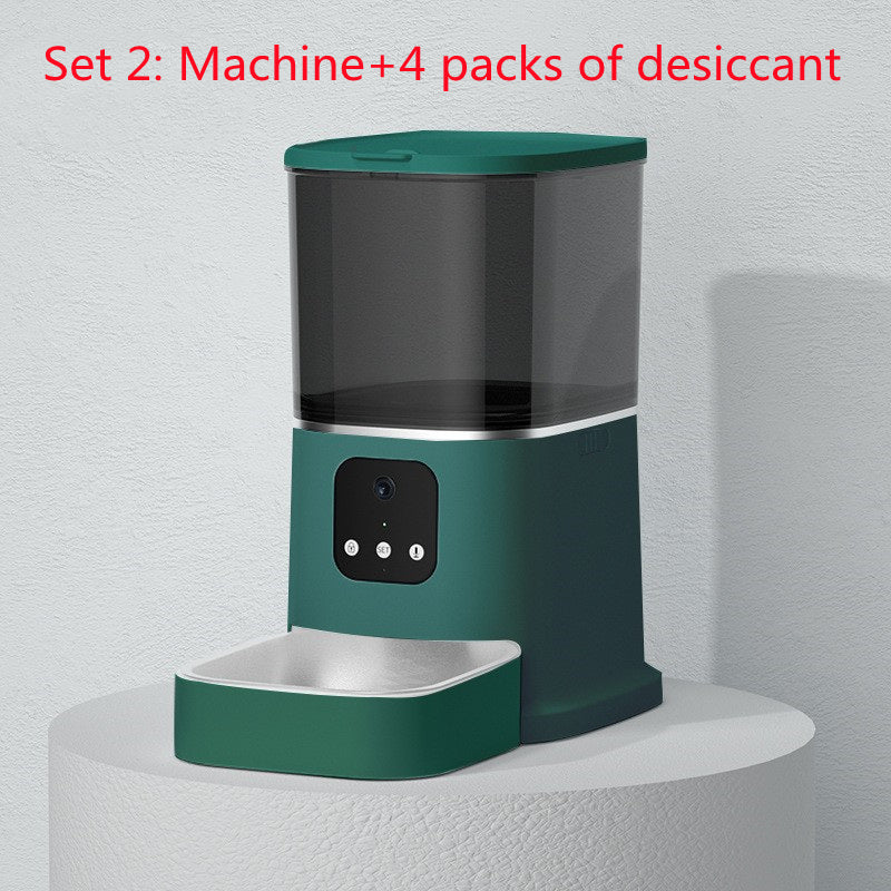 KFX-8387645 Smart WiFi Pet Feeder with APP Control, Voice Recorder & Large 6L Capacity for Dogs and Cats