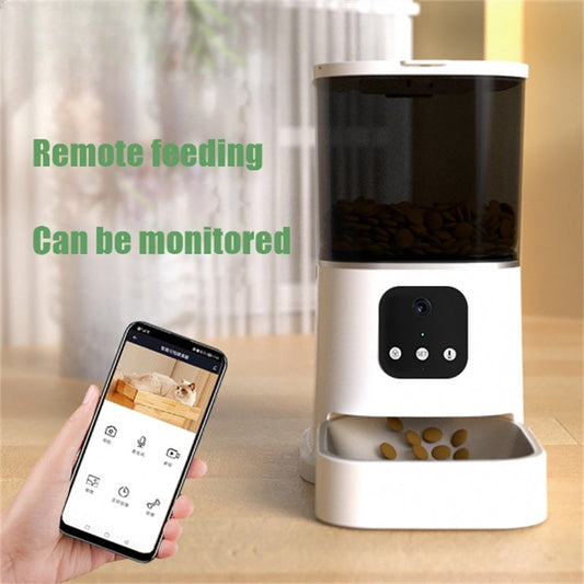 KFX-8387645 Smart WiFi Pet Feeder with APP Control, Voice Recorder & Large 6L Capacity for Dogs and Cats