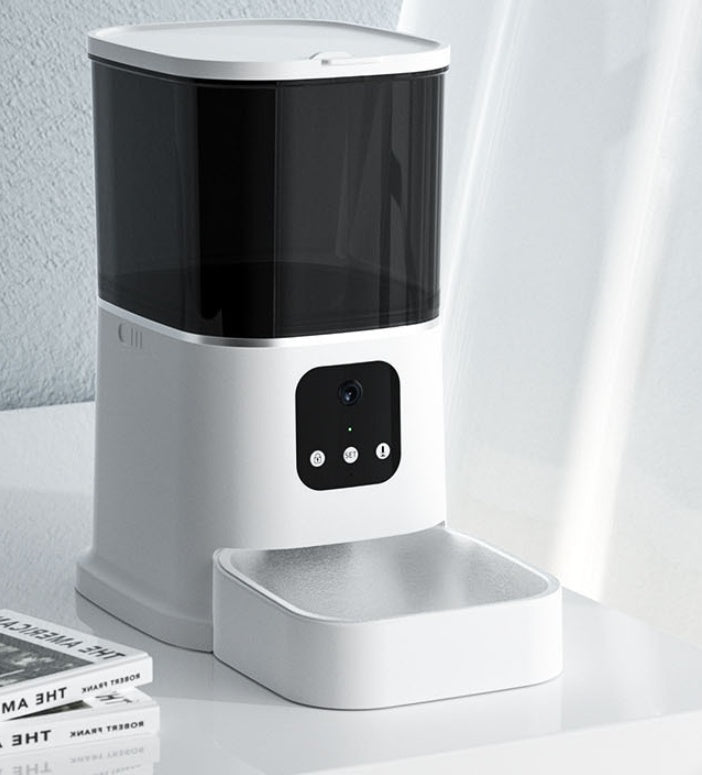 KFX-8387645 Smart WiFi Pet Feeder with APP Control, Voice Recorder & Large 6L Capacity for Dogs and Cats