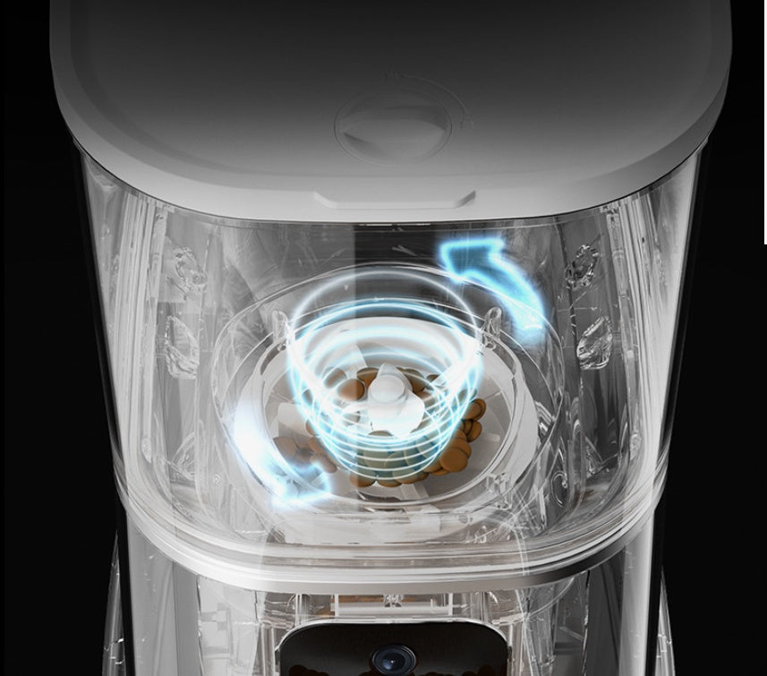 KFX-8387645 Smart WiFi Pet Feeder with APP Control, Voice Recorder & Large 6L Capacity for Dogs and Cats