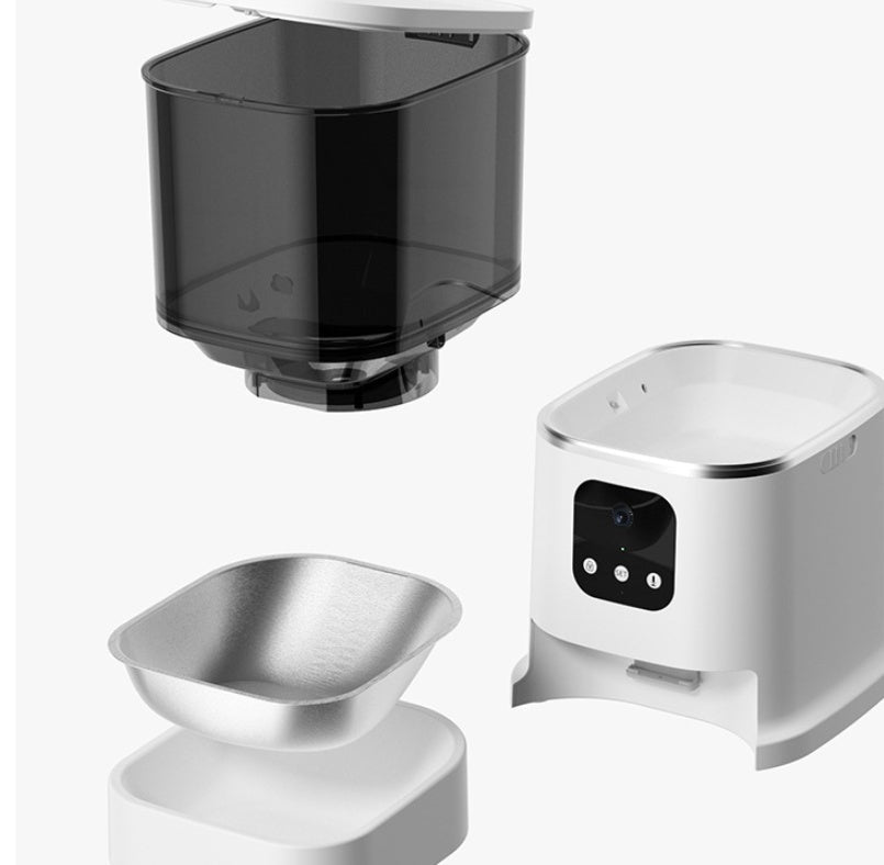 KFX-8387645 Smart WiFi Pet Feeder with APP Control, Voice Recorder & Large 6L Capacity for Dogs and Cats