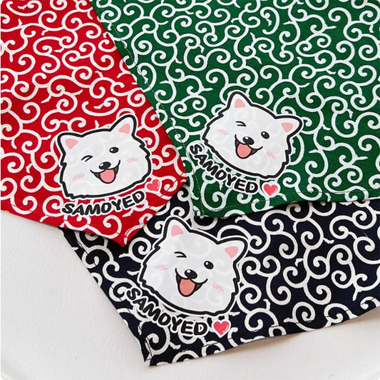 KFX-8388029 Lace Triangle Pet Scarf for Dogs - Suitable for All Breeds, 58cm Size in Red, Green, and Blue