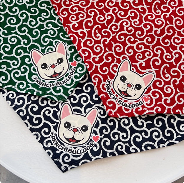 KFX-8388029 Lace Triangle Pet Scarf for Dogs - Suitable for All Breeds, 58cm Size in Red, Green, and Blue