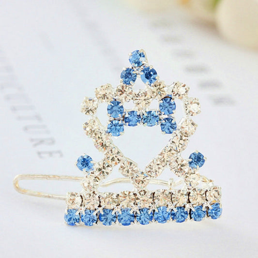 KFX-8388669 Princess Style Crown Hairpin Ornament for Dogs and Cats in Pink, Blue, Purple, and Red