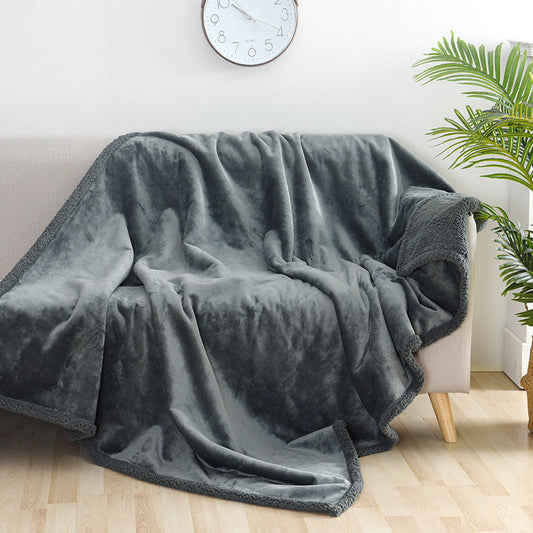 KFX-8390461 Waterproof Flannel Blanket in Multiple Sizes and Colors - Soft Cotton Velvet for Comfort