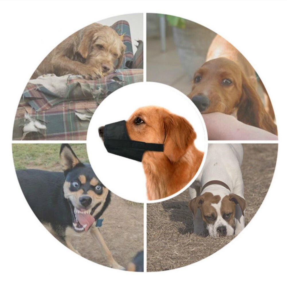 KFX-8391101 Adjustable Soft Breathable Dog Muzzle for Anti Chewing, Barking & Biting – Fits Small to Large Dogs