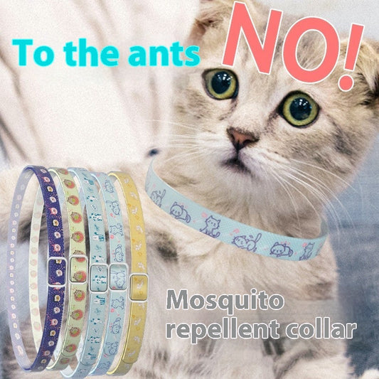 KFX-8391613 Pet Insect Repellent Collar for Dogs and Cats - Silicone Design, Cartoon Patterns, Various Colors and Sizes