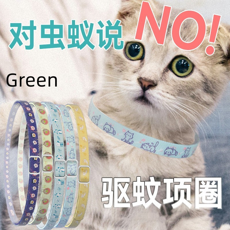 KFX-8391613 Pet Insect Repellent Collar for Dogs and Cats - Silicone Design, Cartoon Patterns, Various Colors and Sizes