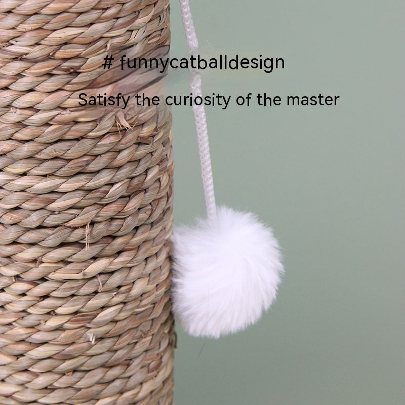 KFX-8392893 Sisal Cat Climbing Frame Toy with Microfiber Plate - Cactus Design, 30x30x60cm