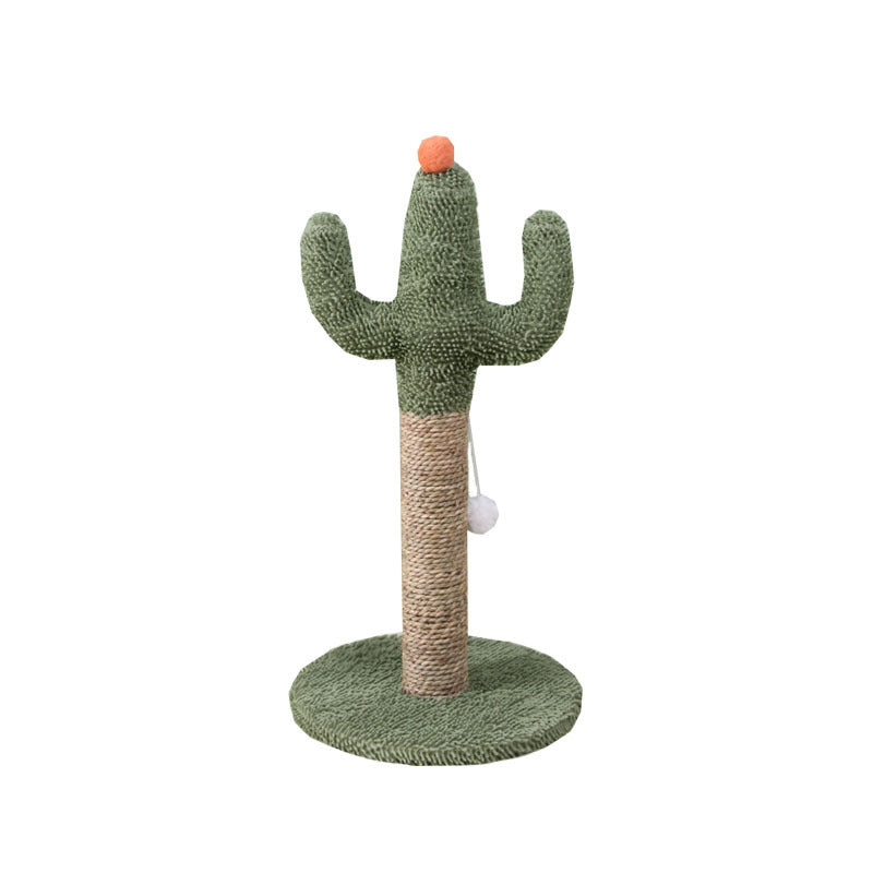 KFX-8392893 Sisal Cat Climbing Frame Toy with Microfiber Plate - Cactus Design, 30x30x60cm