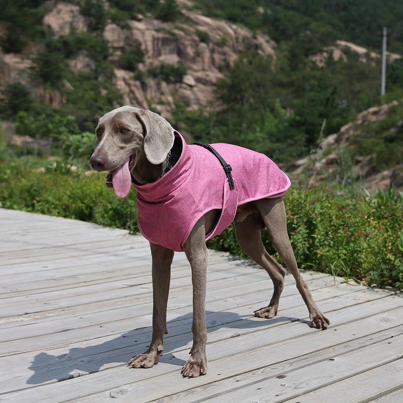 KFX-8394045 Pet Shell Jacket for Dogs - Polyester Winter Ski Suit in Blue, Rose Red, Gray, Sizes S-2XL