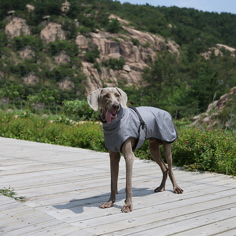 KFX-8394045 Pet Shell Jacket for Dogs - Polyester Winter Ski Suit in Blue, Rose Red, Gray, Sizes S-2XL