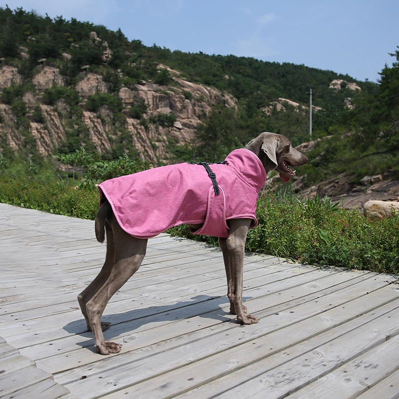 KFX-8394045 Pet Shell Jacket for Dogs - Polyester Winter Ski Suit in Blue, Rose Red, Gray, Sizes S-2XL