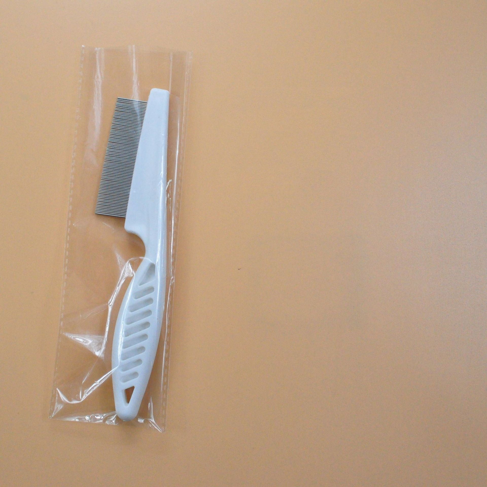 KFX-8395197 Stainless Steel Needle Flea Comb for Cats and Dogs
