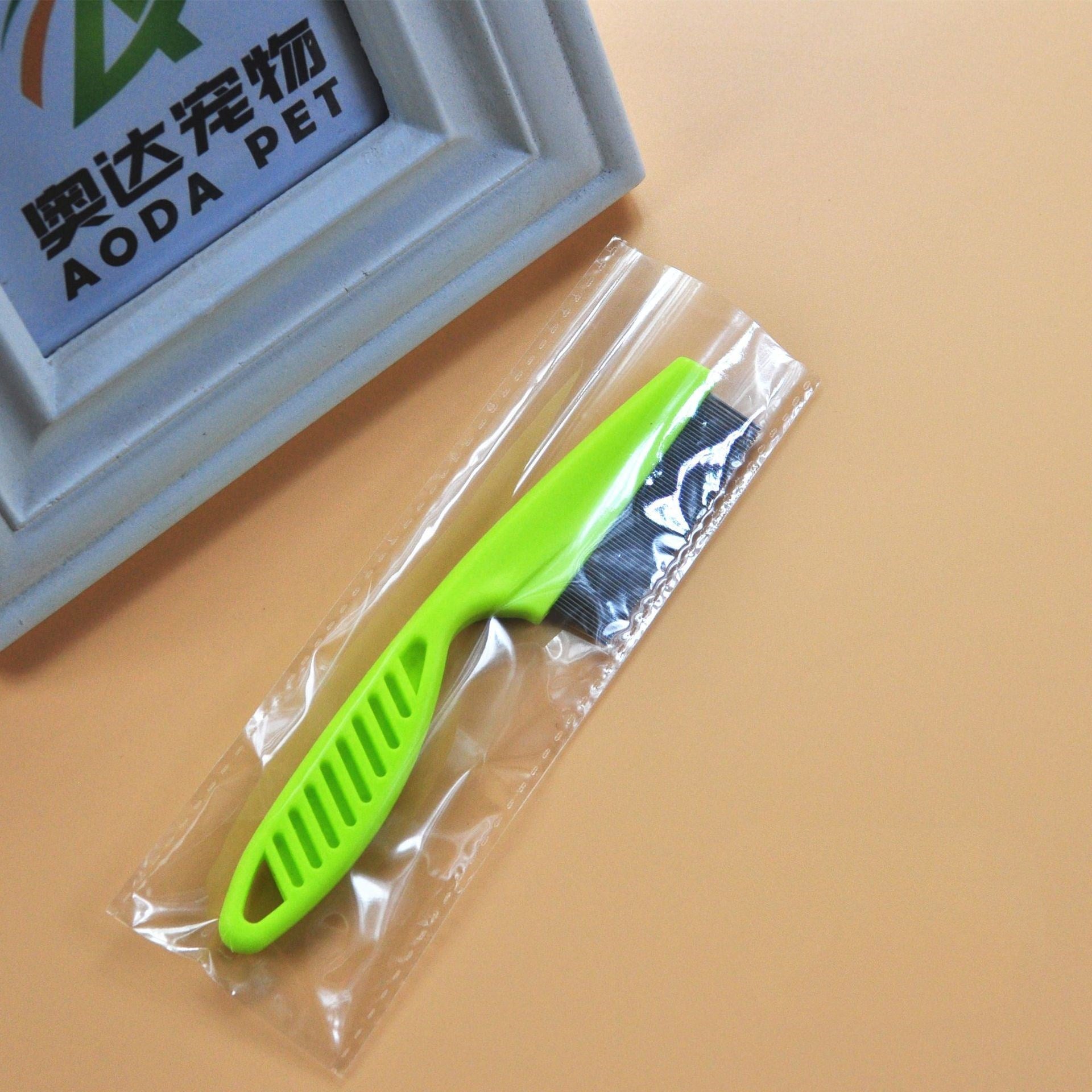KFX-8395197 Stainless Steel Needle Flea Comb for Cats and Dogs