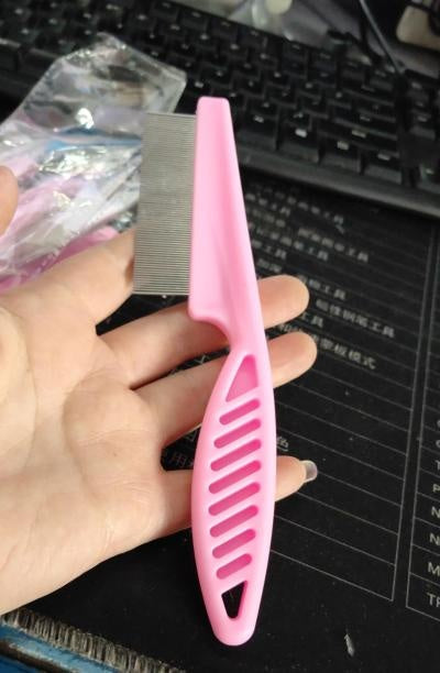 KFX-8395197 Stainless Steel Needle Flea Comb for Cats and Dogs
