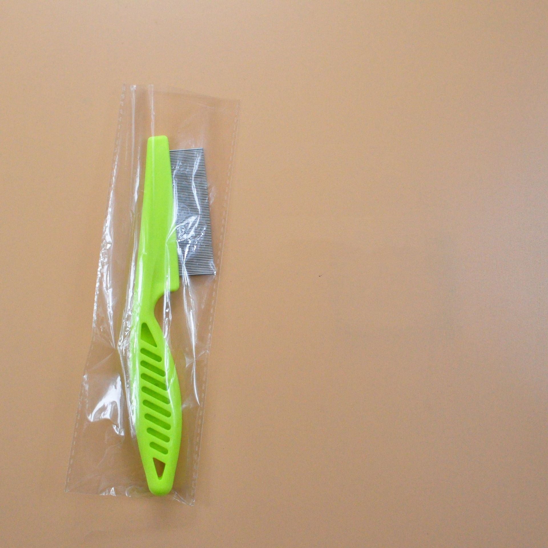 KFX-8395197 Stainless Steel Needle Flea Comb for Cats and Dogs